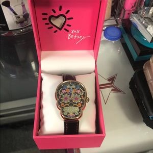 BNWOT Betsey Johnson Sugar Skull Watch